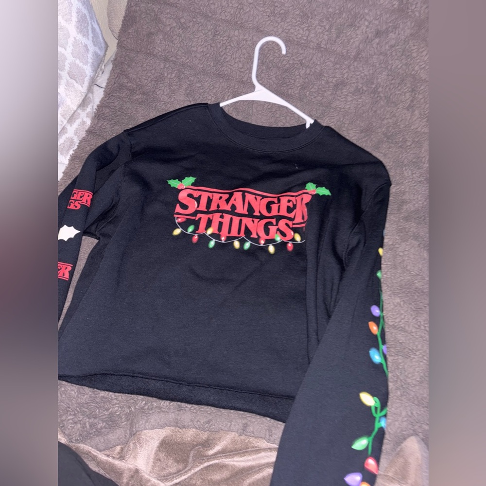 Stranger Things Black Crop Top